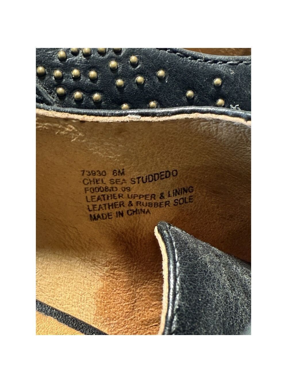 Frye Black Leather Studs Open Toe Chelsea Ankle Booties Size 8M - Picture 4 of 15